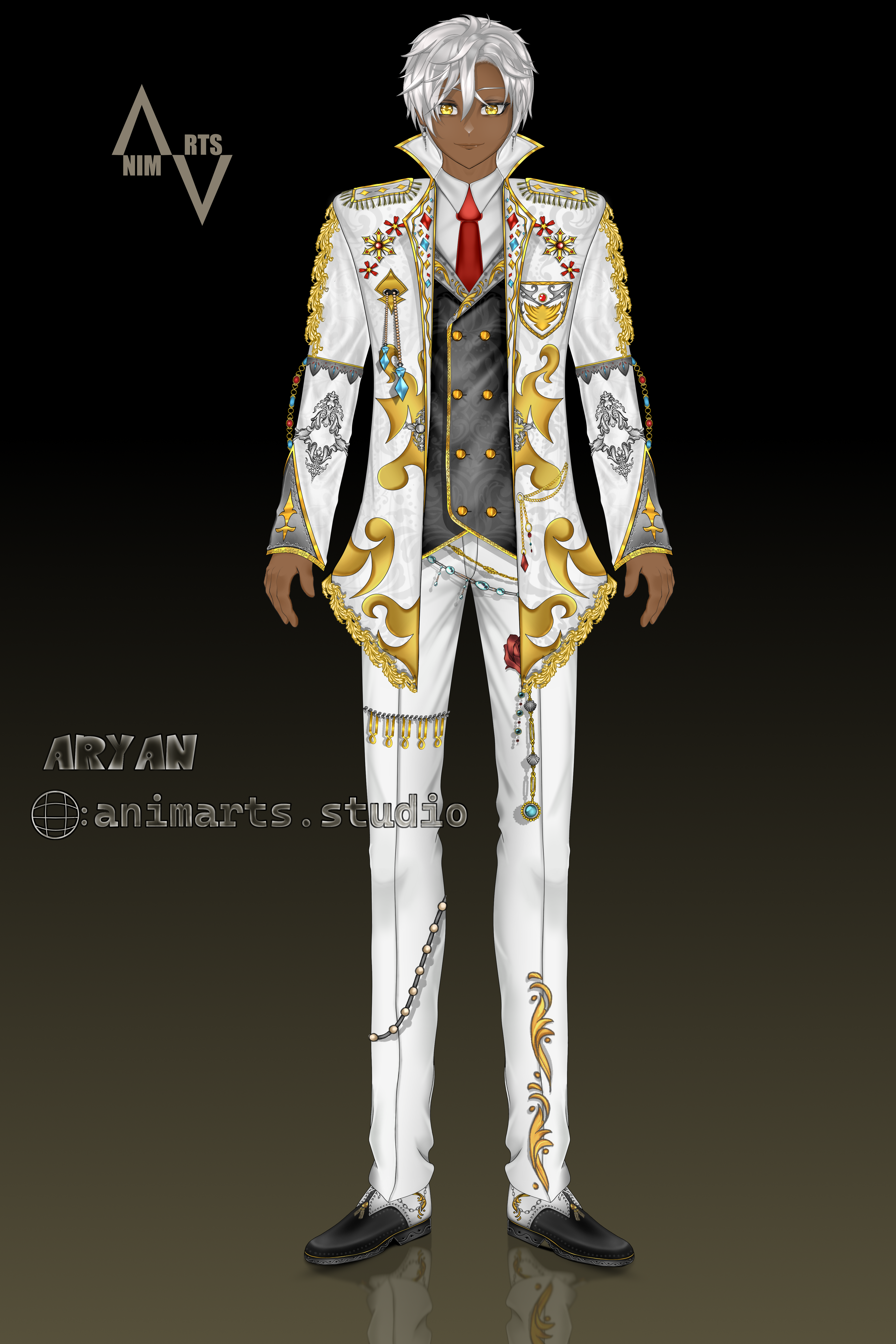 Man in White — Live2D VTuber