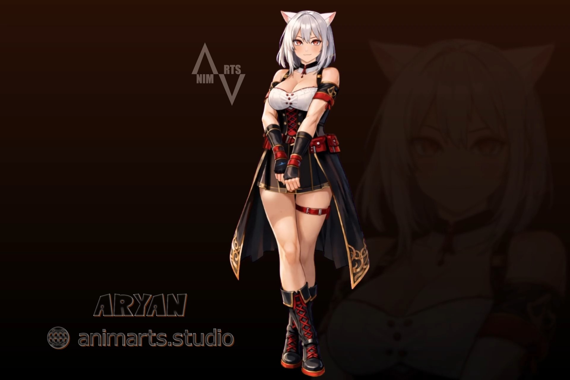 Miqote | Custom Live2D VTuber model design and professional rigging for VTube Studio by AnimArts